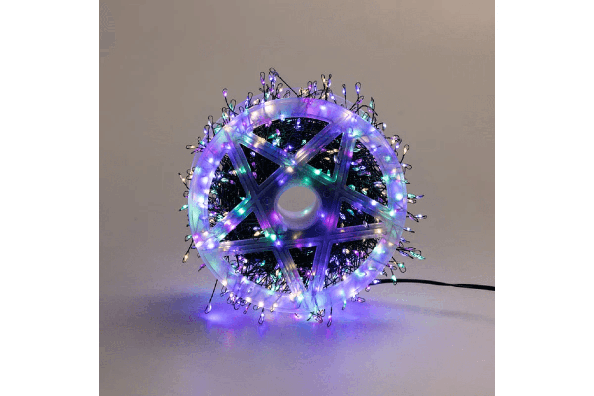 Гірлянда Роса на котушці феєрверк - мішура від USB, 20м, 600LED + пульт Мультик